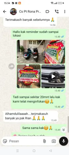 Testimonial Papan Bunga modernland